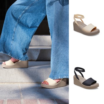 Crocs 卡駱馳 (女鞋) 布魯克林坡跟鞋-209406