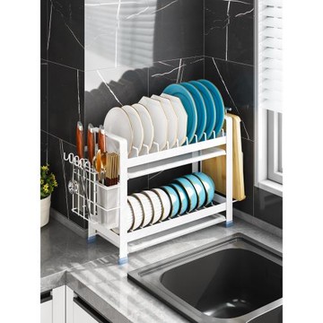 碗盤收納架廚房置物架窄小型窗臺碗碟瀝水架多功能碗筷收納盒碗柜