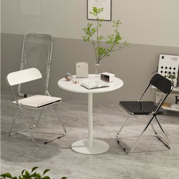 會議接待洽談桌椅組合咖啡奶茶店圓餐桌簡約陽臺郁金香小圓桌