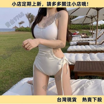 【限時特賣】新款純慾風露背泳衣 顯身材辣妹連體泳衣 連身泳衣 鏤空沙灘溫泉泳装 泳裝 泳衣 純慾性感