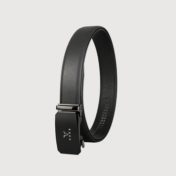 【免費升級送禮包裝】商務菁英 造型頭自動扣皮帶-鎗色/VA022