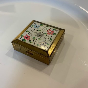 Vintage 彩繪花朵飾品盒