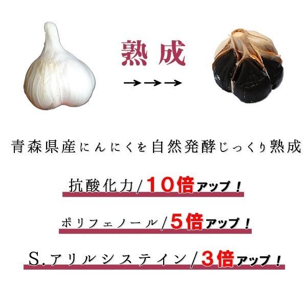 黒にんにく 青森 6片入 3袋 　 熟成黒にんにく 極黒 黒ニンニク お試し メール便