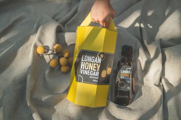 【六角造型提盒】蜂蜜醋禮盒 (純蜂蜜釀造醋.日式木杓)