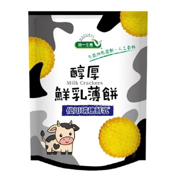 統一生機 醇厚鮮乳薄餅100公克/包
