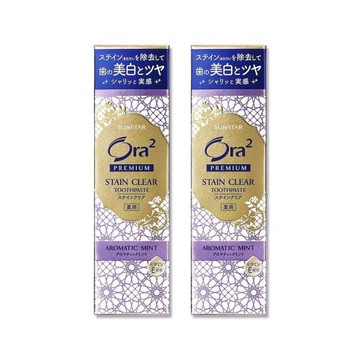 (2盒超值組)日本SUNSTAR三詩達-Ora2 PREMIUM極緻淨白去漬含氟牙膏100g/盒-薰衣草香(紫)(口氣清新,維E潔齒露,微粒潔牙凝膠)