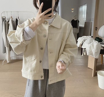 休閒帥氣大口袋牛仔外套短外套【75-25-877621-23】ibella 艾貝拉