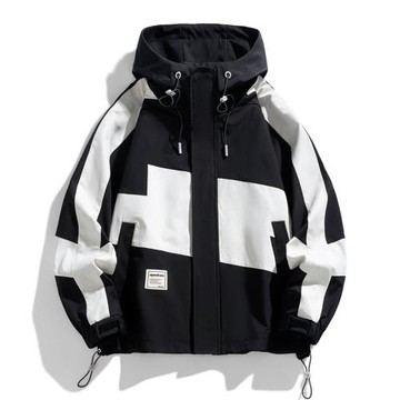 SJ潮牌沖鋒衣男女2024春秋拼接防水戶外登山寬松運動休閑夾克外套