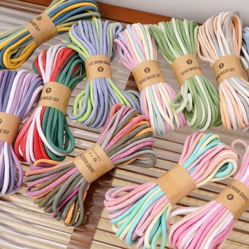 🔥臺灣出貨🔥彩色4mm漸變色段染棉線編織繩diy手工編織手鍊項鍊手繩優質棉繩