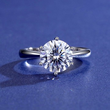 現貨+預購 莫桑鑽戒指925純銀開口戒-2ct六爪鑲嵌八心八箭情人節生日禮物女飾品73yk28【獨家進口】【米蘭精品】