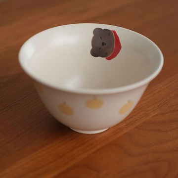 啞光熊兔日式飯碗 / 高顏值家用湯碗 / 陶瓷甜品碗
