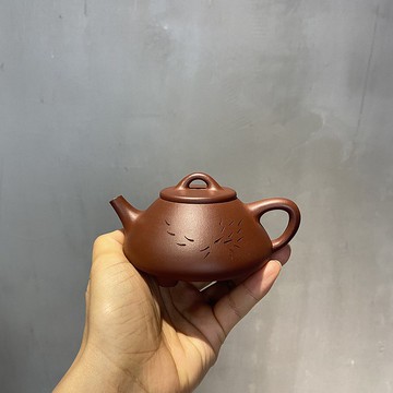 送禮紫砂壺茶壺子冶石瓢 鱼戏 底槽清 160ml 把玩精品送禮