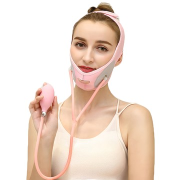 Panatec 沛莉緹 手動按壓式充氣氣壓塑顏彈力帶 臉部按摩  K-549  粉紅色