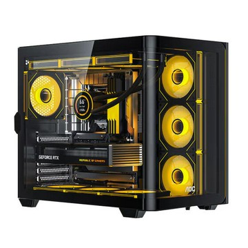 AOC震天弓CG455臺式電腦海景房機箱一體式曲面玻璃側透360水冷ATX【北歐家居生活】