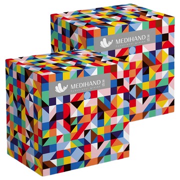 MEDIHAND 美恆 PVC透明手套(繽紛) 無粉 防油 耐腐蝕  50個  2盒