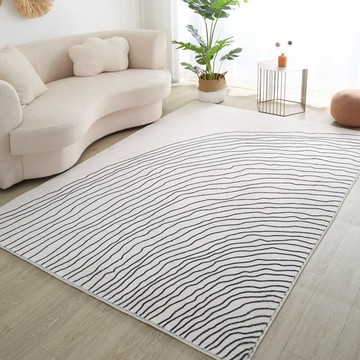 侘寂風仿羊絨客廳地毯簡約現代簡約沙發茶幾毯輕奢擼貓感保暖臥室