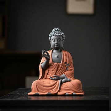 擺件 禮品 中式大號陶瓷如來佛祖釋迦牟尼佛像禪意擺件家居客廳玄關裝飾擺設