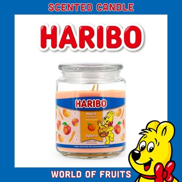 【HARIBO CANDLE 哈瑞寶】小熊軟糖香氛蠟燭 蜜桃天堂(510g)