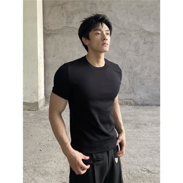 DAY NY萊賽爾天絲收袖口正肩短袖男女休閑冰感百搭簡約t恤情侶tee