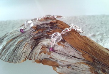 水晶 + 紅石榴石 SV耳针