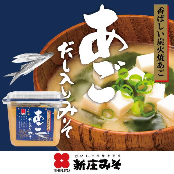 即席 あごだし入り みそ汁 3食用 10袋セット 新庄みそ 即席タイプ 送料込み だし入りだからそのままお湯に溶かすだけ みそ 牡蠣味噌 インスタント 広島 お土産