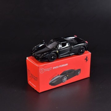 【台灣出貨】✨免運 微縮模型 微縮人偶 Bbrago/比美高1:64合金車模玩具法拉利ENZO車模汽車場景地臺展示