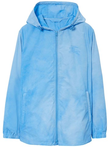 Burberry - Equestrian-motif hooded jacket - men - Cotton - XS - Blue