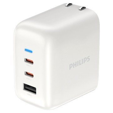 PHILIPS 飛利浦 70W 2C1A PD旅充充電器 DLP6547CW  白色  1個