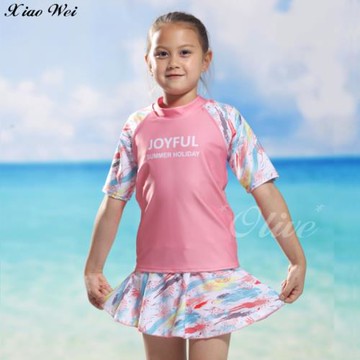 泳之美品牌  流行女童兩件式短袖泳裝 NO.678398