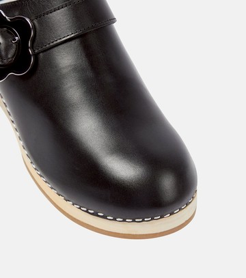 Kenzo Buckle-detail leather clogs