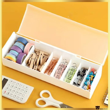 大創 [Daiso Korea] 帶分隔器的多隔層儲物箱 | 7節收納盒