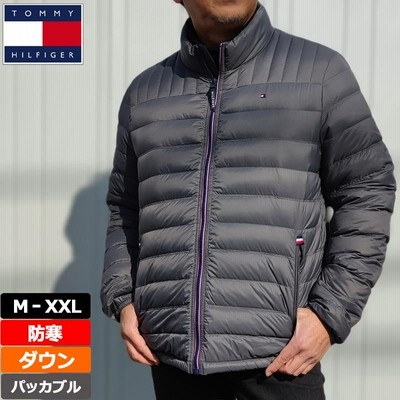 トミーヒルフィガー　ダウンコート　ファー　ワインレッド　パープル　袖刺繍ロゴ　M ロングコート 割引販促品