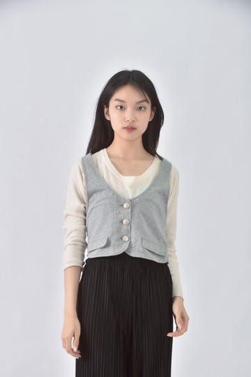 (S) vienus質感背心灰色上衣