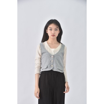 (S) vienus質感背心灰色上衣二手衣