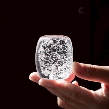 玻璃星空蓋置蓋托紫砂茶壺蓋碗蓋子置放底座日式琉璃創意茶具配件