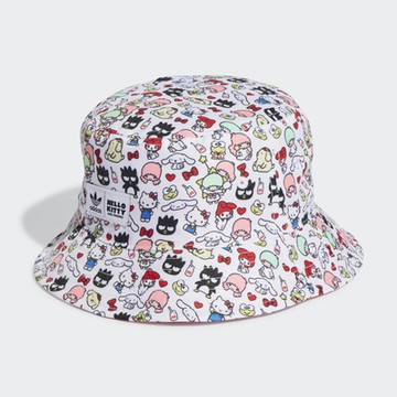 adidas 帽子 漁夫帽 運動帽 遮陽帽 三葉草 HELLO K BUCKET 白 IC2216