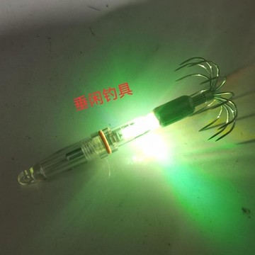 LED發光魷魚鉤電子發光八爪八代魚鉤熒光鉤海釣船釣八爪副鉤特賣釣具