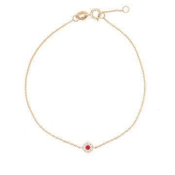Visel 18K金紅寶石圍鑽手鍊