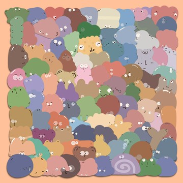 🎀免運臺灣有貨🎀100張小怪物貼紙韓係ins風高顔值手賬貼防水筆記本裝飾貼