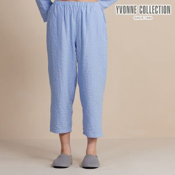 YVONNE 以旺傢飾 雙層紗九分褲-灰藍（M/L）