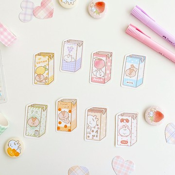軟綿綿的飲料貼紙包 手帳貼紙