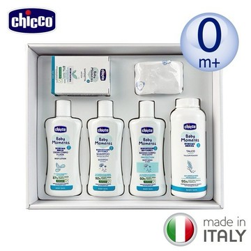 【安琪兒婦嬰百貨】義大利 chicco 寶貝嬰兒植萃沐浴護膚質感禮盒