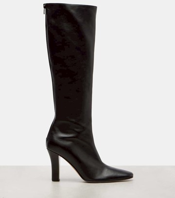 The Row Mona leather knee-high boots
