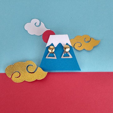 黃銅富士山耳針2Way