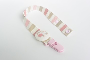 手感布包釦奶嘴鍊 - Zebra