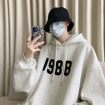 美式復古連帽衛衣男春秋款潮牌寬松重磅外套休閑運動上衣男士秋裝