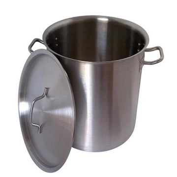 不銹鋼湯桶圓形湯煲雙耳水桶米桶多用桶配蓋復合底適用電磁爐燃氣