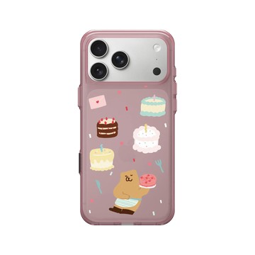 iPhone 17 Pro Max Clear (相機按鈕) 晶醺玫 - 咻咻熊 XiuXiubear - 蛋糕日