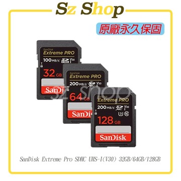 SanDisk Extreme Pro SDXC UHS-I(V30) 32GB / 64GB / 128GB