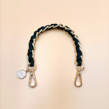 Candies 金屬矽膠短鍊(黑)-27公分